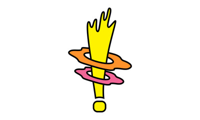 Warning , message exclamation mark icon. Attention, Symbol Caution Important Sign Isolated flat illustration