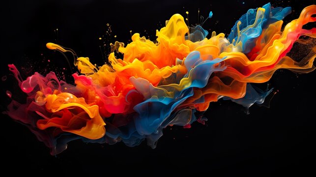 Realistic splash liquid explosion over a light background.