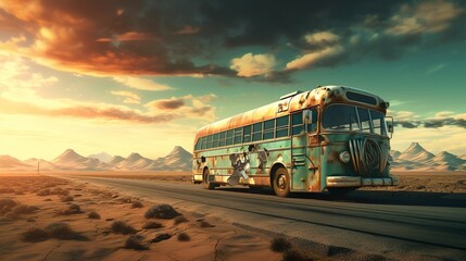 long bus transportation vehicle