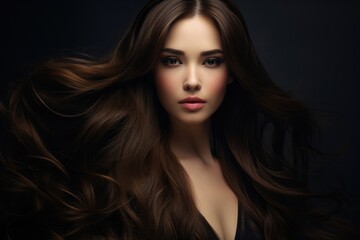 Naklejka premium A Captivating Beauty With Flowing Tresses
