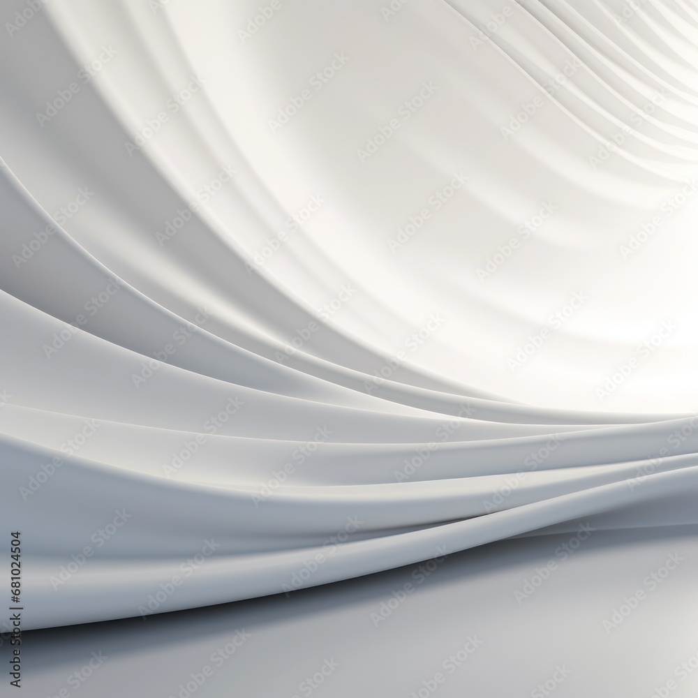 Aufkleber white grey curve waves flowing abstract background looping animation