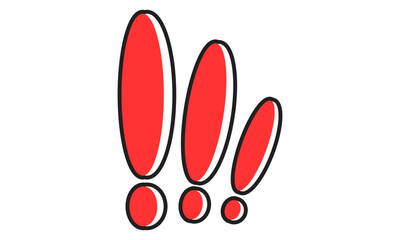 Warning , message exclamation mark icon. Attention, Symbol Caution Important Sign Isolated flat illustration