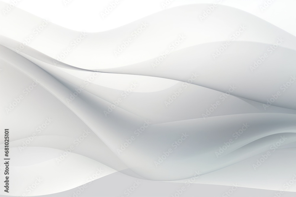Aufkleber White grey curve waves flowing abstract background looping animation