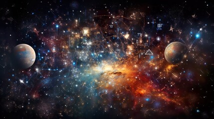 Obraz premium planet and space abstract background