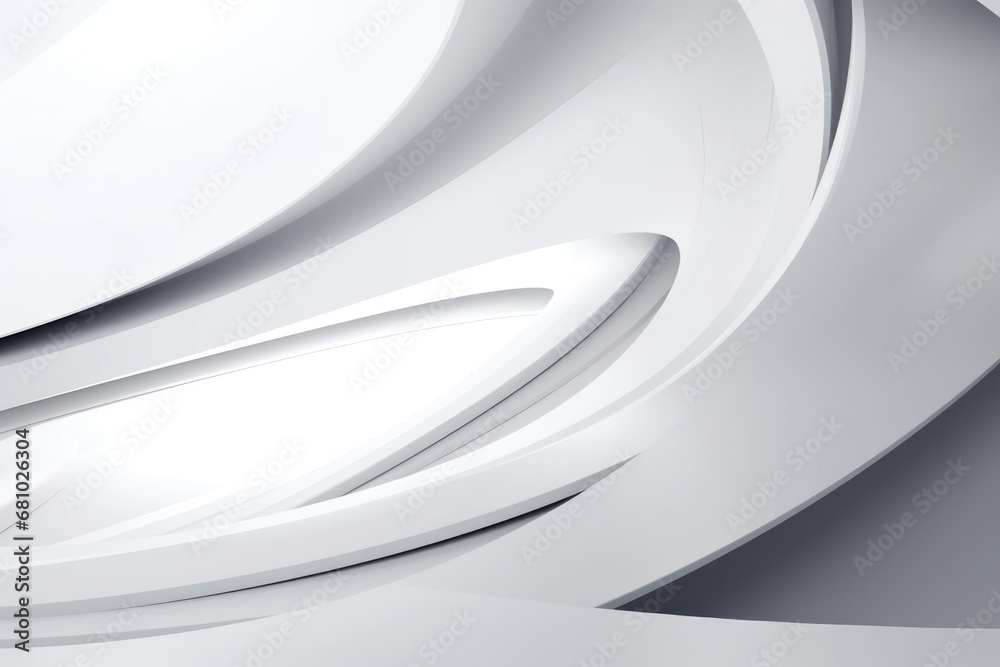 Fototapete white grey curve waves flowing abstract background looping animation