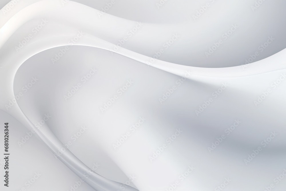 Aufkleber White grey curve waves flowing abstract background looping animation
