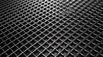 Black metal texture steel background. Perforated sheet metal.