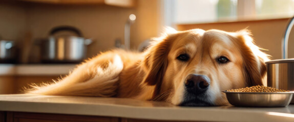 Golden Retriever dog breed making a sad face It's like you're losing your appetite.