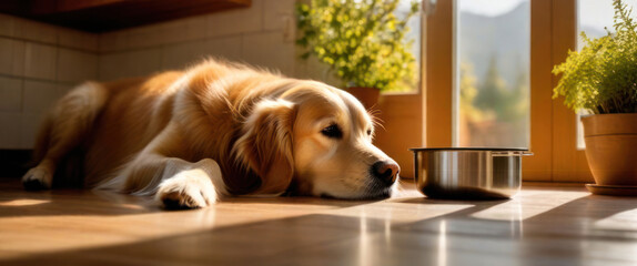 Golden Retriever dog breed making a sad face It's like you're losing your appetite.
