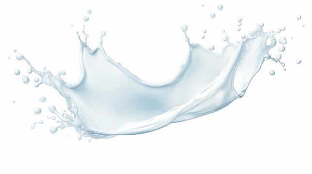 Milk splash isolated on transparent or white background