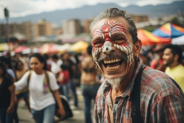 Happy cali fair Colombia. Lively celebration at la feria de cali: a kaleidoscope of colombian culture, salsa rhythms, and vibrant traditions in a festive and joyous atmosphere. - obrazy, fototapety, plakaty