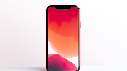 phone mockup front isolated on gradient simple background