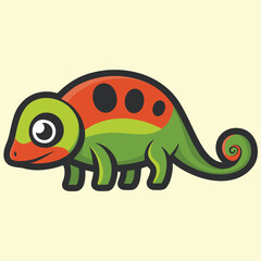 chameleon cartoon illustration