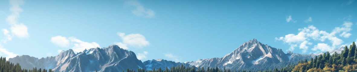 Fototapeta na wymiar snowy mountain landscape background banner 5:1