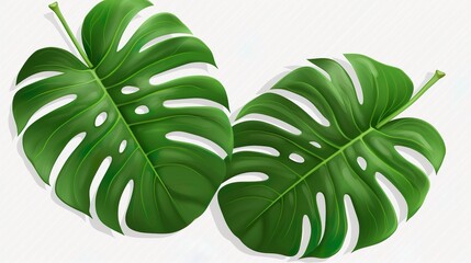 Monstera deliciosa tropical leaf background