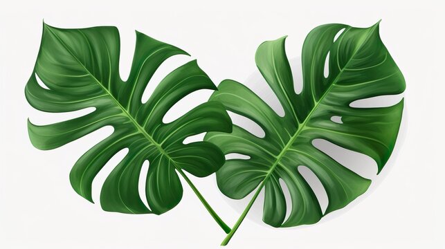 Monstera deliciosa tropical leaf background