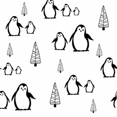 Cute animals winter pattern