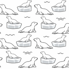 Cute animals winter pattern