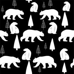 Cute animals winter pattern