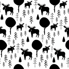 Cute animals winter pattern