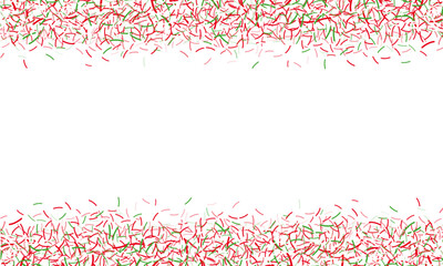 sprinkles candy christmas border background falling sprinkle frame with place for text