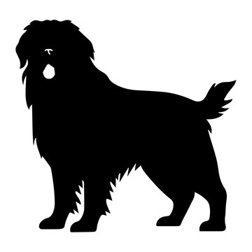recommend clip art: newfoundland Dog Vector Silhouette, Generative AI.