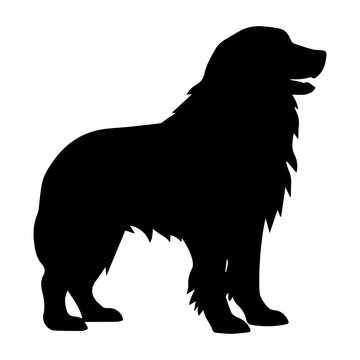 recommend clip art: newfoundland Dog Vector Silhouette, Generative AI.