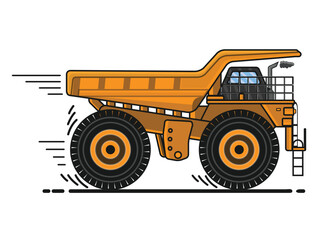 Modern dumper truck flat design illustration