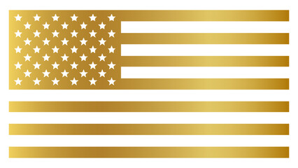 gold usa flag, gold america flag - obrazy, fototapety, plakaty
