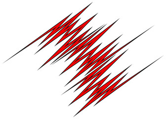 Obraz na płótnie Canvas Abstract background with diagonal spike zigzag line pattern