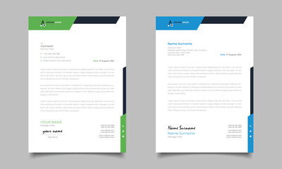 Professional And Modern Business Letterhead Template Design 