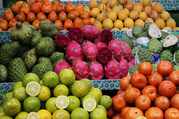 Fruits in a market 