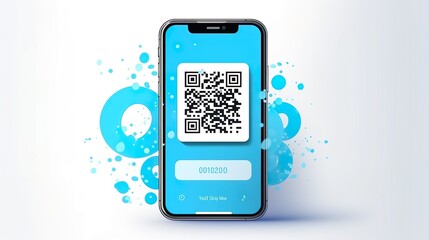 QR code sample for smartphone scanning isolated on white background.