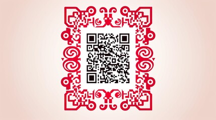 QR code sample for smartphone scanning isolated on white background.