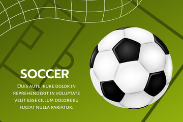 Football cup, soccer banner template. Football banner, Sport layout design, green Theme, vector illustration EPS10
