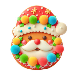 Fototapeta na wymiar Christmas Gingerbread Santa Claus cookie.