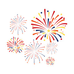 Celebratory fireworks concept icon design stock illustration