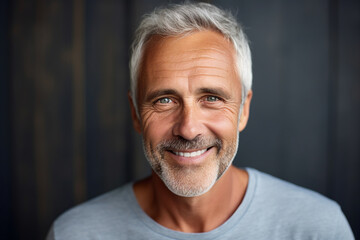 Obraz premium AI generated photo of handsome attractive man with toothy smile and white veneers