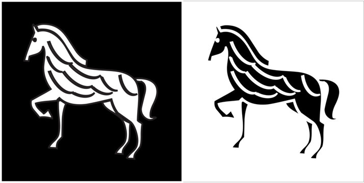  Illustration vector graphics of horse icon