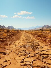 Drought land very dried UHD wallpaper