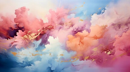 watercolor background with watercolor, generative ai