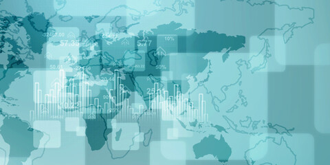 2d illustration world map abstract background