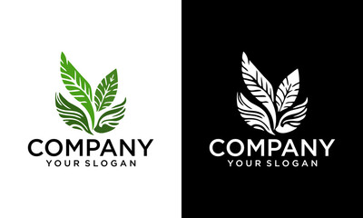 Green labels concept with leaves,vector illustration