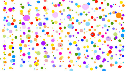 Halftone of multi-colored dots on a transparent background