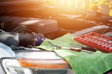 Repair engines and prepare tools for repairs, maintenance.