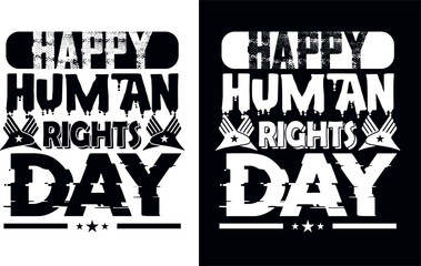 Happy human rights day t shirt design