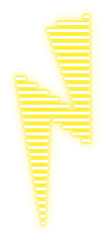 Neon Lightning Illustration Design Isolated Background
