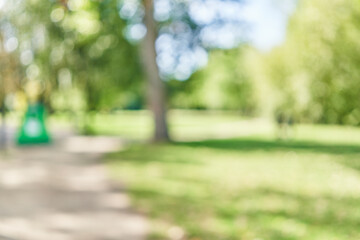 Blurred background of park
