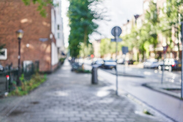 Fototapeta premium Blurred background of street