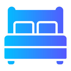 bedroom gradient icon